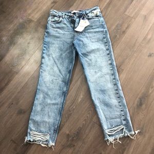 Zara mom fit jeans with pocket detail